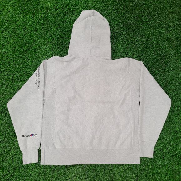 Vintage Beverly Hills Menace Gun Range Hoodie M 23x24 Champion Reverse-Weave - Picture 9 of 13